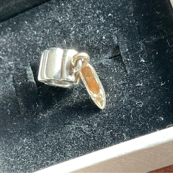 Pandora two tone dangling shoe charm - Picture 2 of 7